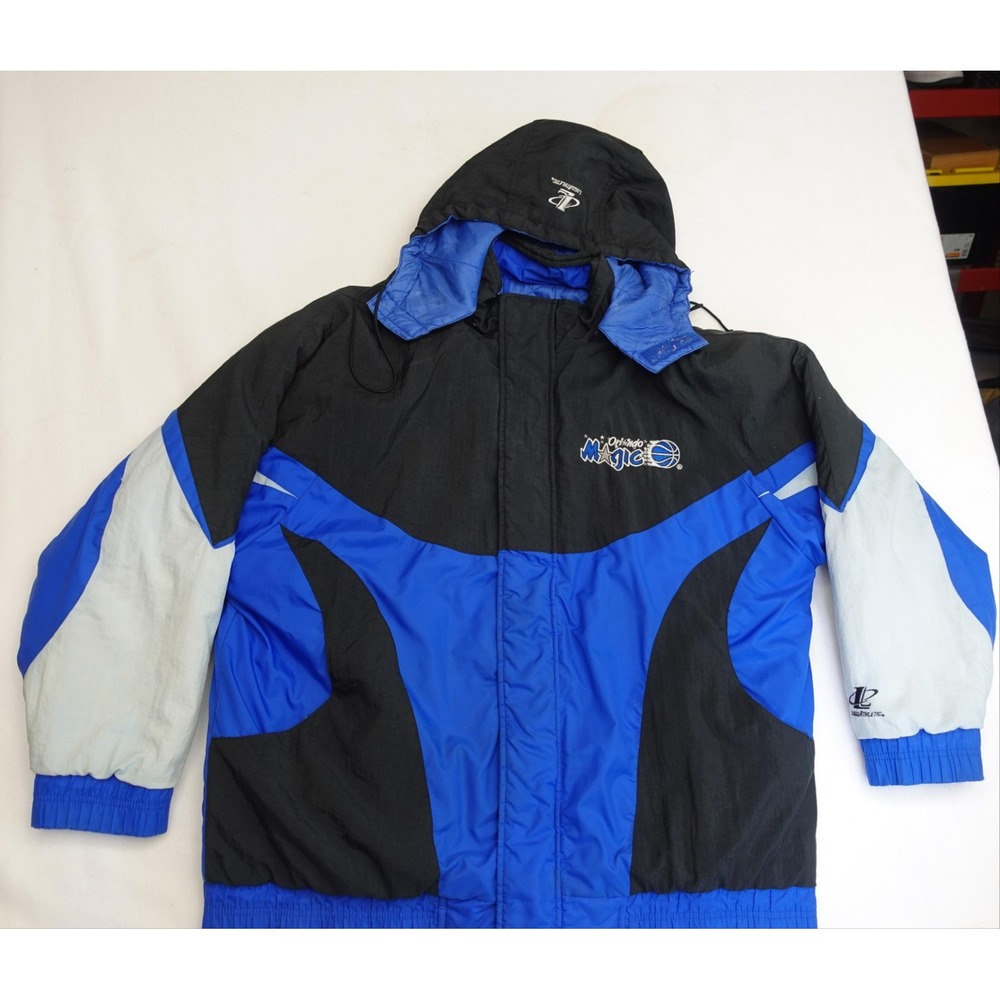 Vintage Orlando Magic Jacket Mens XL Blue Black NBA Basketball Logo Athletic